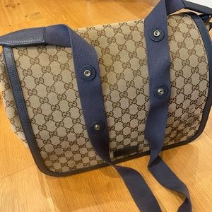 Gucci diaper bag blue AUTHENTIC
